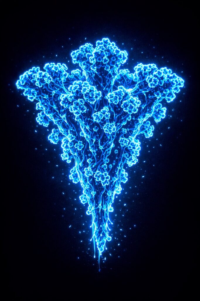 Représentation artistique de la persistance de la protéine Spike